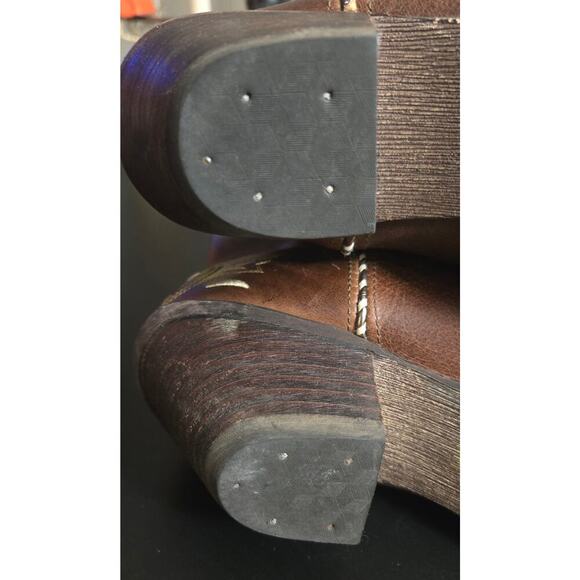 Durango Crush Brown Ladies Pull On Westin Leather Boots Size US 9M - Picture 7 of 11